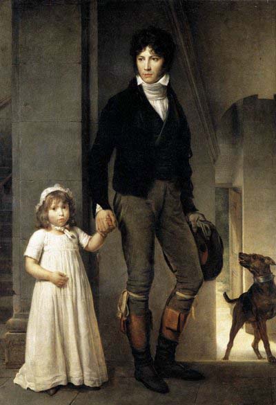 Theodore Gericault Jean-Baptist Isabey, Miniaturist, with his Daughter